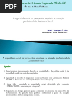 A Seguridade Social Na Perspectiva Ampliada e A Atuação Profissional Do Assistente Social PDF