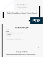 Shallow Foundations: Ultimate Bearing Capacity