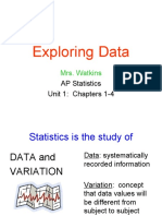 Exploring Data: AP Statistics Unit 1: Chapters 1-4