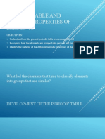 Periodic Table and Periodic Properties of Elements