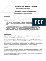 Rasgos Distintivos de La Educación A Distancia PDF