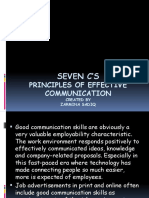 Seven C'S: Principles of Effective Communication