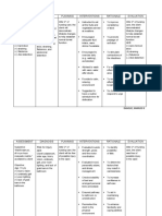 Ssessment Diagnosis Planning Interventions Rationale Evaluation Constipation R/T Decreased Motility of GI Tract