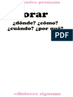 Alessandro Pronzato - Orar, Dónde, Cuándo, Cómo, Por Qué PDF