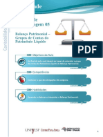 UA 05 - Balanço Patrimonial Patrimônio Líquido - Grupo de Contas PDF