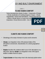 Climatology and Built Environment: Climate and Human Comfort