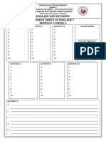 English Department Answer Sheet in English 7 Module 6 Week 6