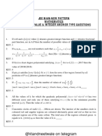 @iitandneetwale On Telegram: Jee Main-New Pattern Mathematics Numerical Value & Integer Answer Type Questions