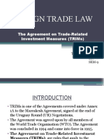 Foreign Trade Law: The Agreement On Trade-Related Investment Measures (Trims)