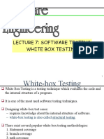 Lecture 7: Software Testing White Box Testing