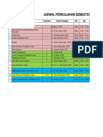 Jadwal Perkuliahan Semester Ganjil 2019 - 2020: Peace Education