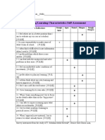 Lifelong Learning Selfassessment