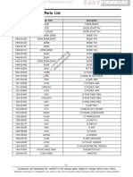 MAIN Electrical Parts List: Firmware