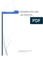 Chapitre 01 - Généralités Sur Les Routes PDF