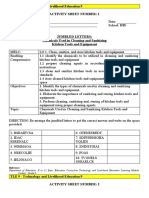 TLE 9 - Technology and Livelihood Education 9 Activity Sheet Number: 1