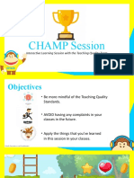 CHAMP Session: Interactive Learning Session With The Teaching Quality Team