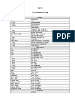 Su-33 Key Command List: General