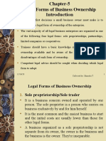 Chapter - 5 Legal Forms of Business Ownership