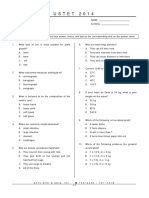 USTET2014 - SIMULATED EXAM - SECTION 2 - SCIENCE PROFICIENCY v.8.19.2014