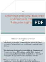 Achieving Operational Excellence and Customer Intimacy: Enterprise Applications