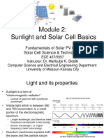 Fundamental PV Tech-Mod 02 Sunlight Solar Cell Basics