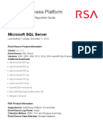 Rsa Netwitness Platform: Microsoft SQL Server