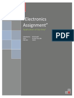 "Electronics Assignment": Application of Op Amp"