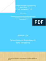 Module 4 - Conduction and Breakdown in Solid Dielectrics