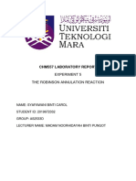 Chm557 Laboratory Report: Experiment 5 The Robinson Annulation Reaction