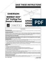 Read and Save These Instructions: Midway Eco 54" Ceiling Fan Owner's Manual