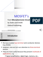 Mosfet'S: From Microelectronic Circuits Text by Sedra and Smith Oxford Publishing