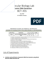 Molecular Biology Lab Genomic DNA Extraction 