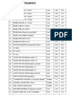 Clinic Instruments and Materials