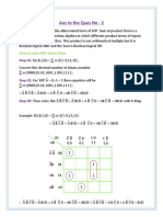 Ans To The Ques No - 2: How To Solve SOP With K-Map