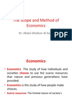 The Scope and Method of Economics: Dr. Abdul Ghafoor Al Saidi