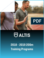 2018-2019 200m Training Programs