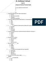 Class X Computer Science Practical Q/A: Multiple Choice Questions