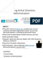 Securing Active Directory Administration: Sean Metcalf