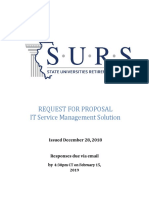 Request For Proposal IT Service Management Solution: Issued December 28, 2018 Responses Due Via Email by