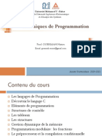 Cours Techniques de Programmation PDF