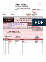 Proforma Invoice: Important Notice