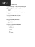 Section I: Multiple Choice