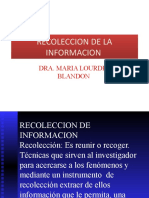 Tecnica e Instrumentos de Recolecion de Informacionl