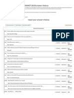 Input Your Memory-Based TISSNET 2018 Answer Choices: General Awareness