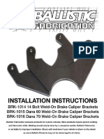 BRK-1014 14 Bolt Weld On Brake Caliper Bracket