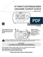 TCONT600AF11MA/TCONT602AF22MA Programmable Comfort Control: Owner'S Guide