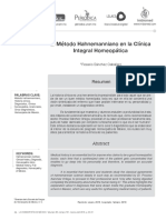 El Método Hahnemanniano en La Clínica Integral Homeopática: Ensayo