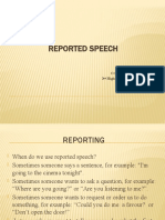 Reported Speech: Created by Gabriela Encheva 3 High School of Natural Sciences Varna