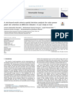 A Risk-Based Multi-Criteria Spatial Decision Analysis For Solar Power Site