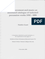 Text, Movement and Music: An Annotated Catalogue of (Selected) Percussion Works 1950 - 2006